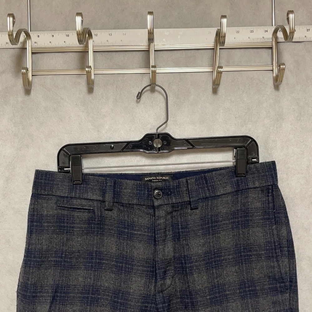 Banana Republic Pants Men 32X32 Plaid Aiden Nova Fides Italy Fabric Flannel Luxe